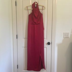 Red High Neck Halter Top Formal/Semi-formal dress